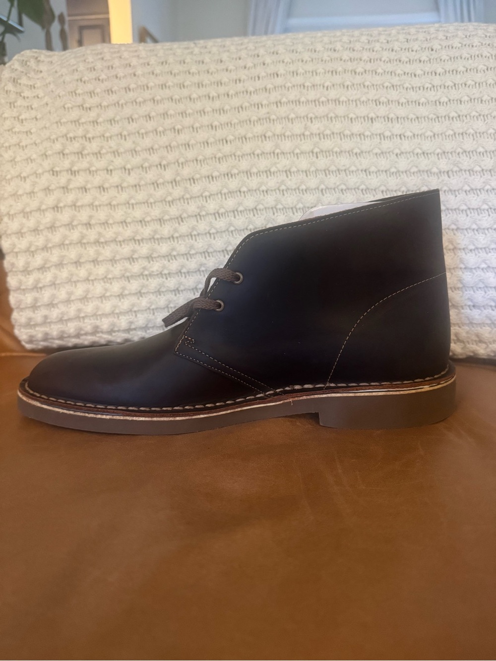 Men's Black Leather Clark’s Bushacre Chukka Boots